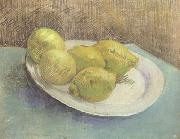 Vincent Van Gogh Still life with Lemons on a Plate (nn04) oil painting artist